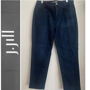EUC J.Jill Denim label slim ankle pants size 14, dark blue